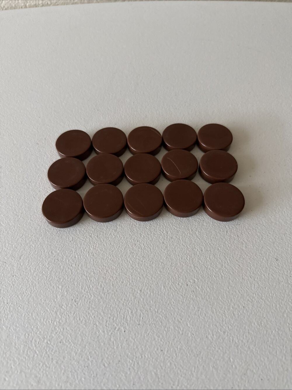 Vtg Backgammon REPLACEMENT PIECES 15 Brown